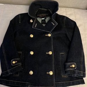 Ralph Lauren Jean Jacket in double breasted . Nautical style . Size Small.
